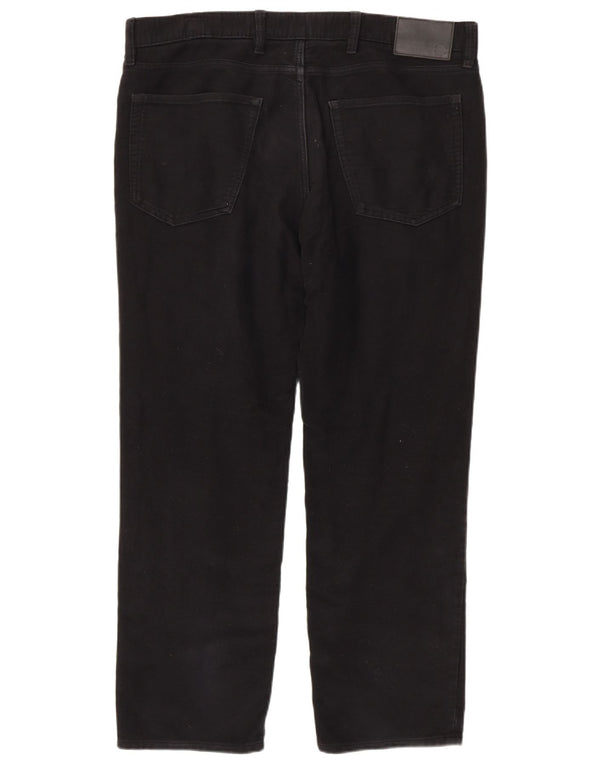 Calça casual masculina Marks & Spencer de ajuste regular W38 L29 algodão preto