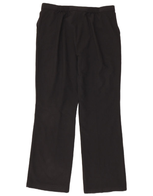 Calça feminina reta casual Marks & Spencer UK 16 grande W34 L31 preta