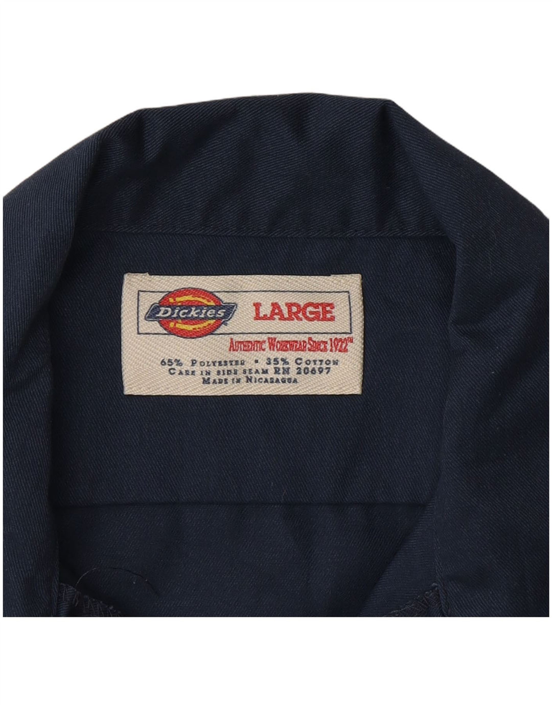 Camisa masculina de manga curta Dickies grande poliéster azul marinho