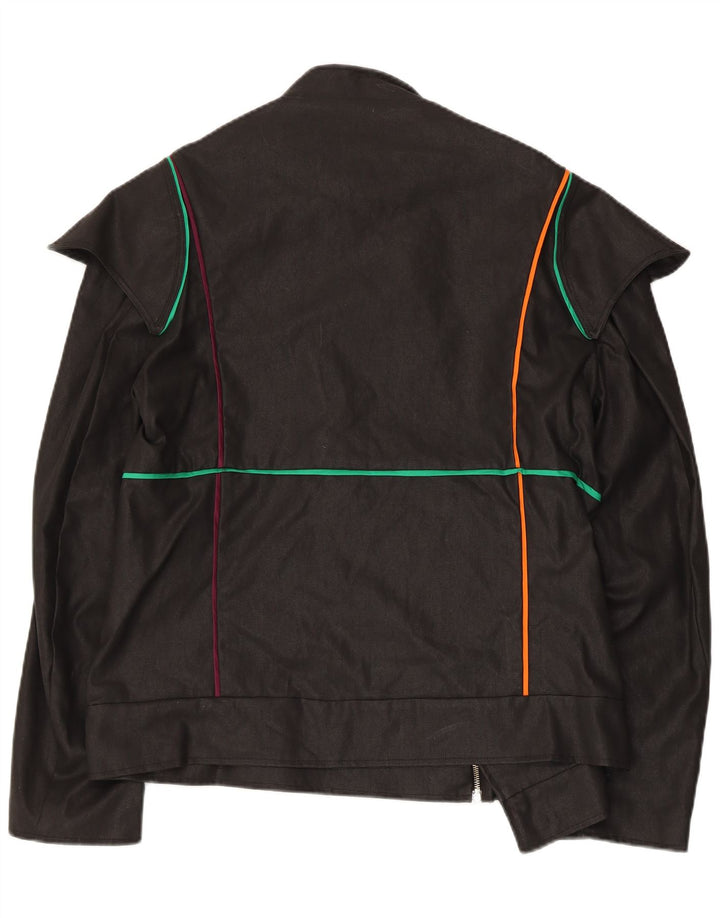 Jaqueta bomber masculina vintage UK 38 listrada preta média