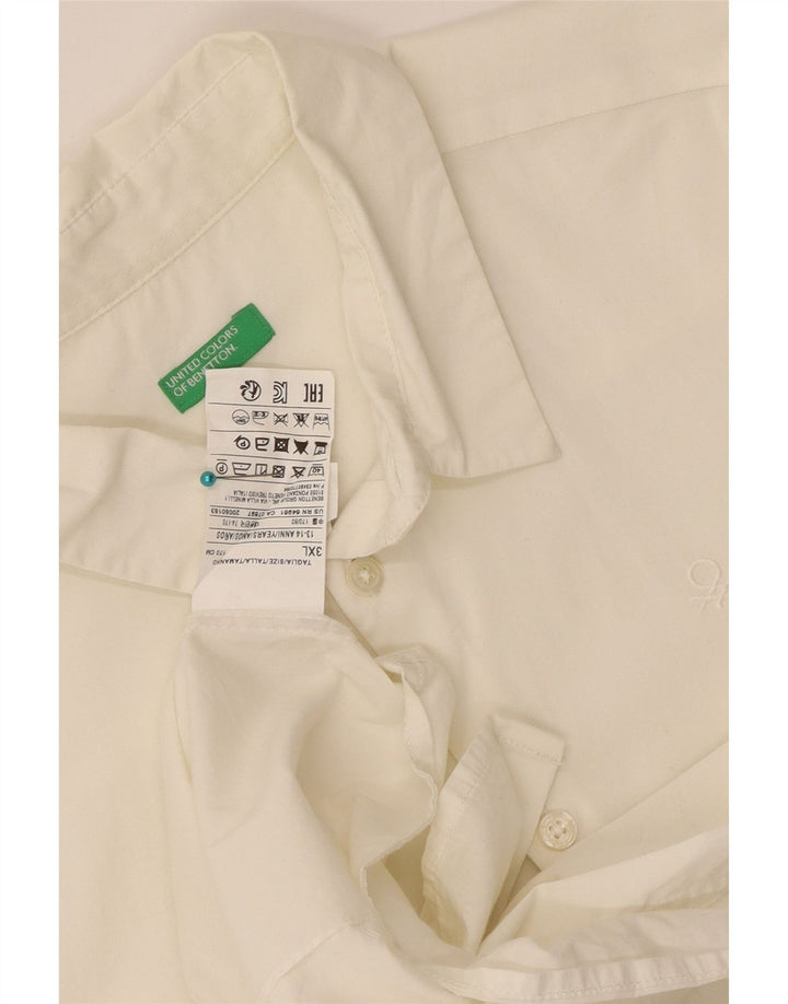 Camisa Benetton Boys 13-14 Anos 3XL Algodão Branco