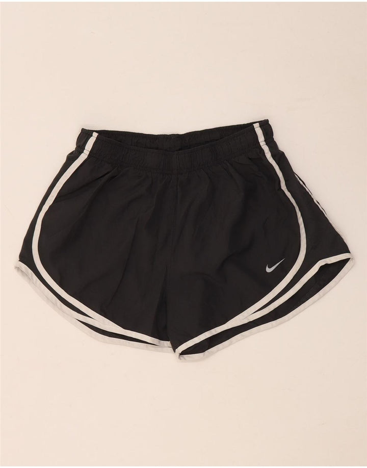 Shorts esportivos femininos NIKE Dri Fit UK 12 poliéster cinza médio