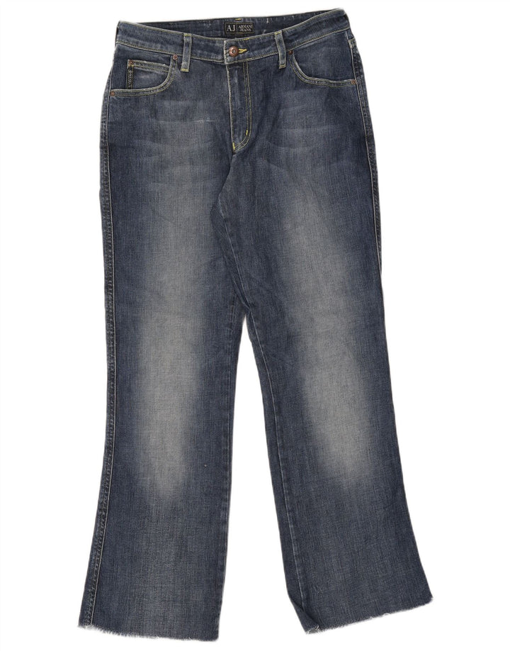 Armani feminino bootcut jeans W29 L30 azul algodão