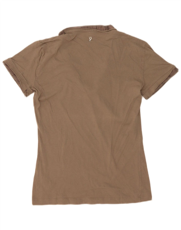 Camiseta feminina Dondup UK 12 algodão cáqui médio
