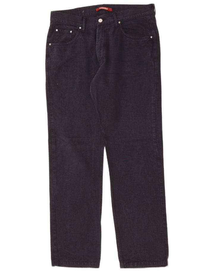 Carrera Mens Straight Jeans W36 L33 Azul Marinho Algodão