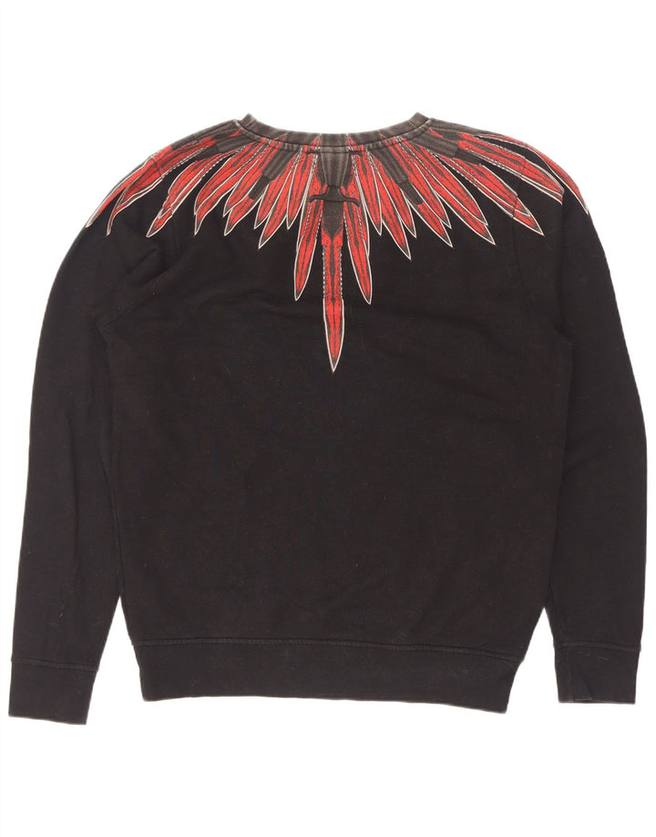 Marcelo Burlon Masculino Padrão Abstrato Moletom Jumper XS Algodão Preto