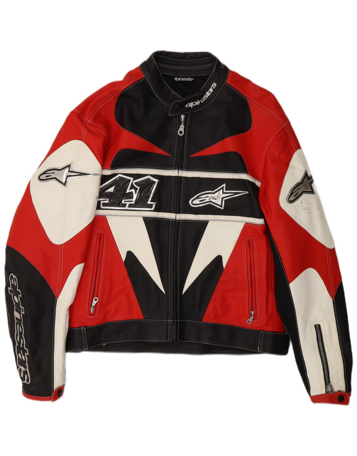 Jaqueta masculina Alpinestars Graphic Racing UK 38 médio vermelho colorblock motociclista