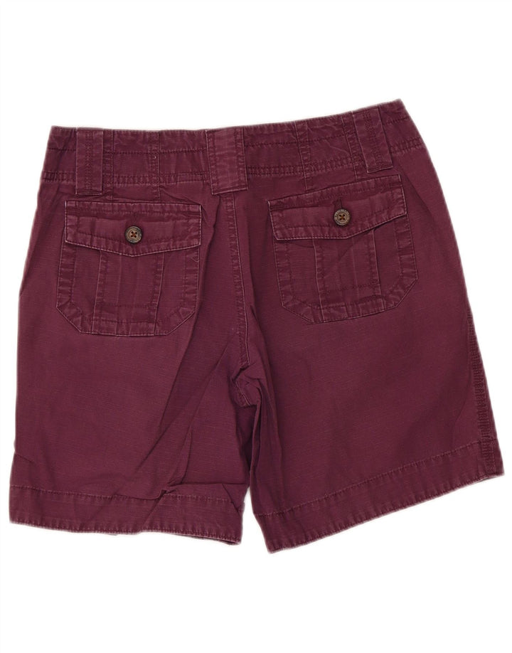 Shorts Chino feminino Eddie Bauer US 4 pequeno W32 algodão roxo
