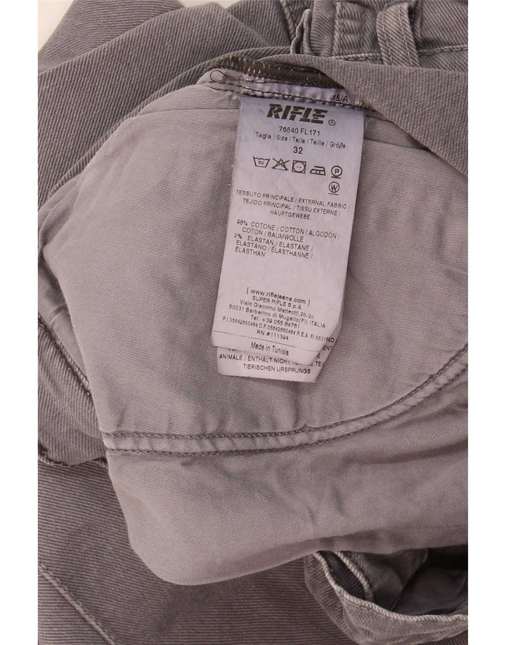 Rifle Masculino Slim Jeans W32 L31 Cinza Algodão