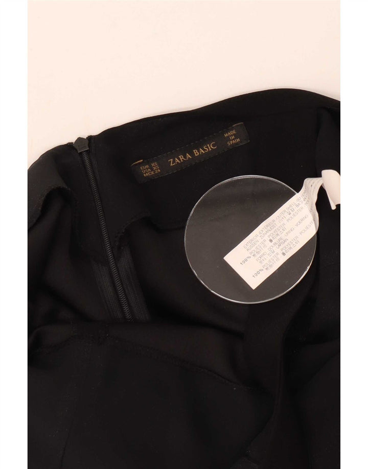 Vestido feminino Zara Halter UK 6 XS preto poliéster