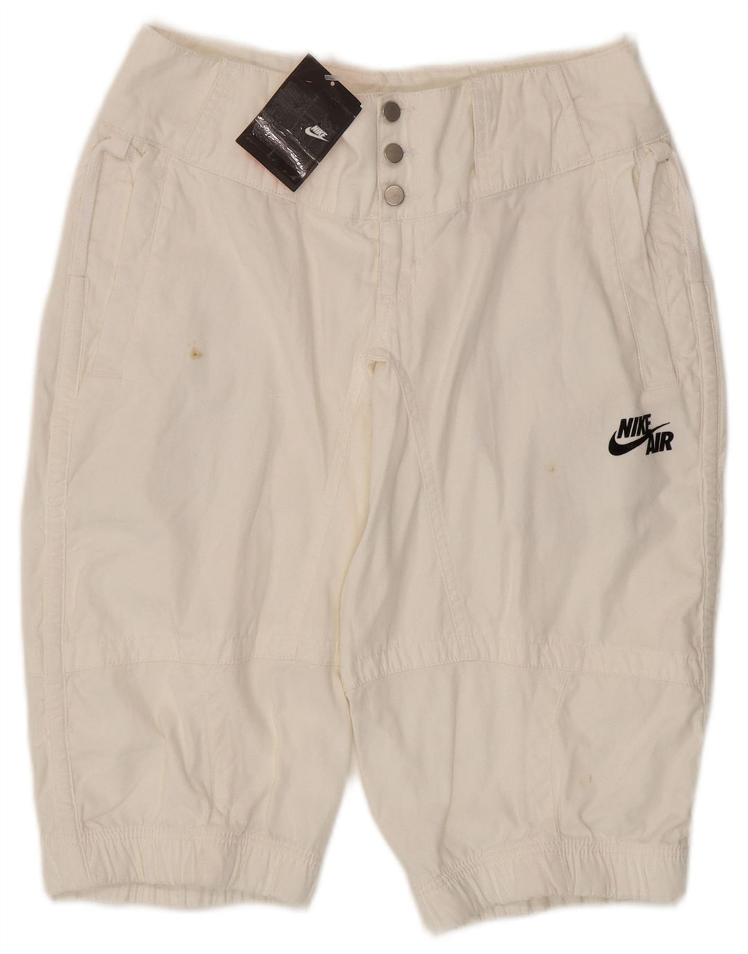 Shorts chino feminino Nike UK 8 pequeno W30 algodão branco
