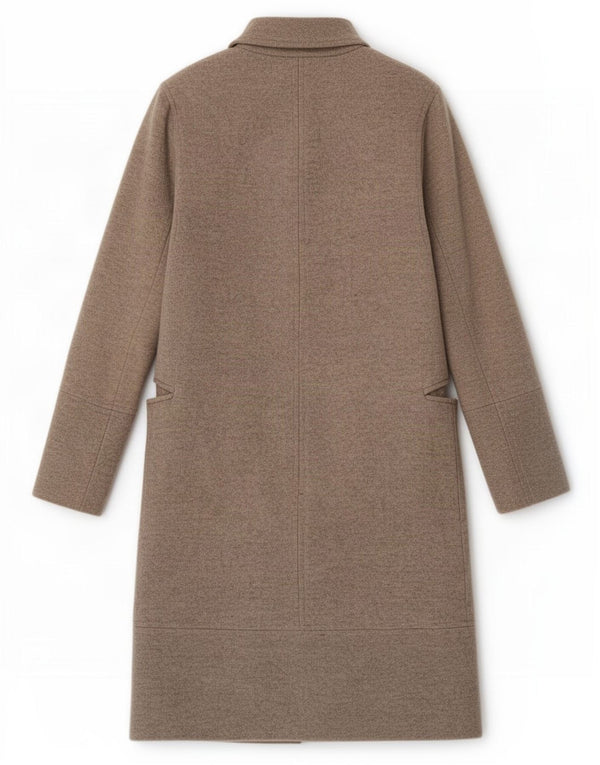 Sobretudo feminino Oasis UK 8 lã cinza pequena