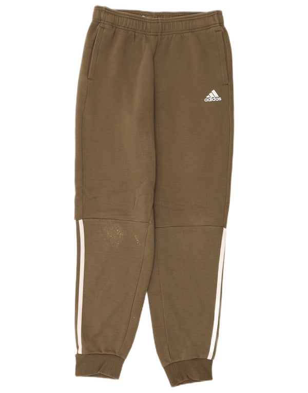 Adidas meninos calças de treino joggers 13-14 anos algodão cáqui