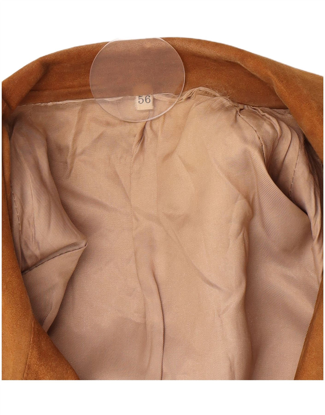 Jaqueta bomber masculina vintage de camurça UK 38 marrom médio