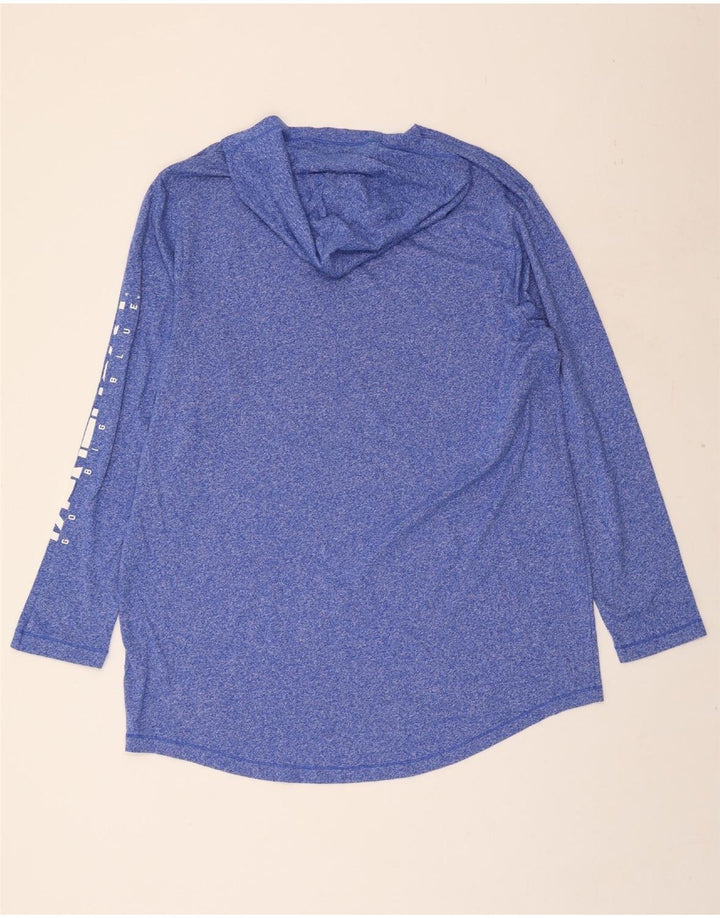 Top masculino com capuz NIKE manga comprida XL azul algodão