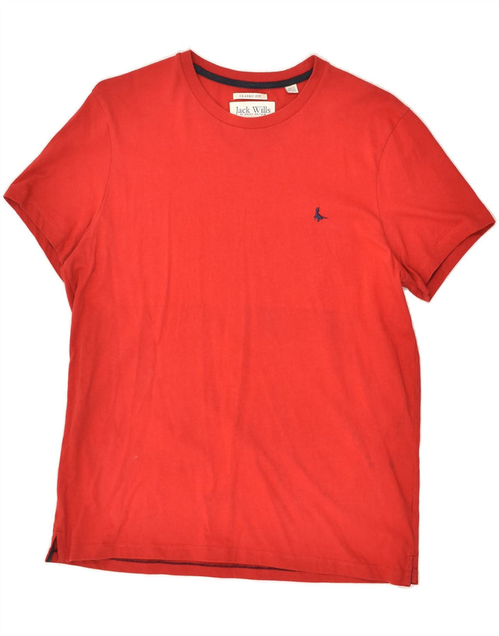 JACK WILLS Mens Classic Fit T-Shirt Top Medium Red Cotton | Vintage Jack Wills | Thrift | Second-Hand Jack Wills | Used Clothing | Messina Hembry 