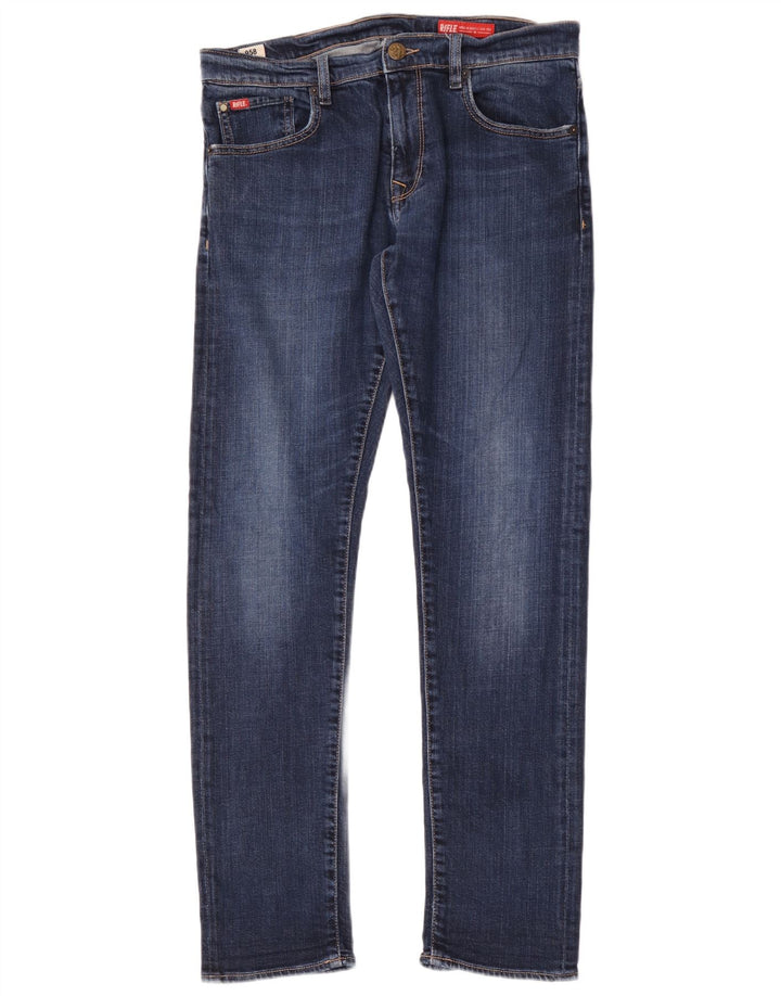 Rifle Jeans Slim Masculino W34 L33 Azul Algodão