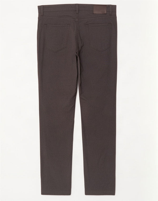 Calça casual slim masculina Hugo Boss W35 L34 algodão cinza