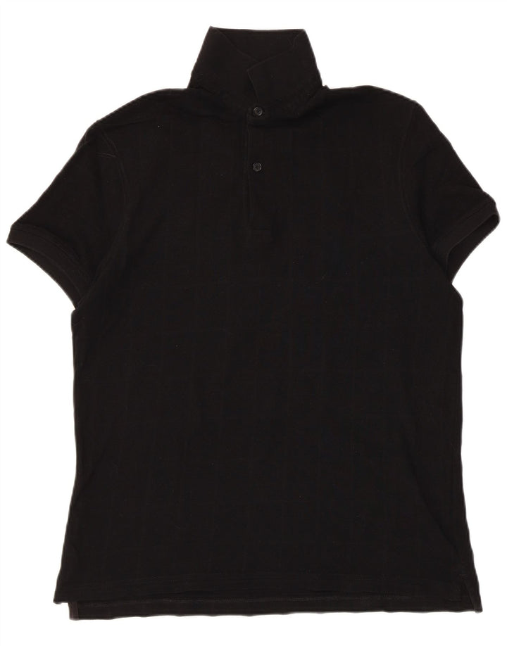 Camisa polo masculina MASSIMO DUTTI média preta