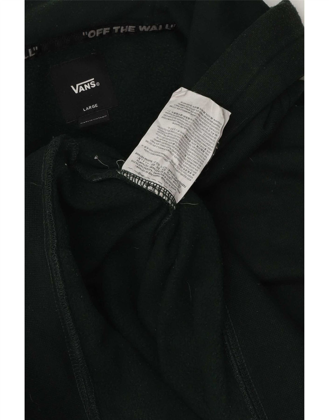 Vans Mens Hoodie Jumper Grande Algodão Verde