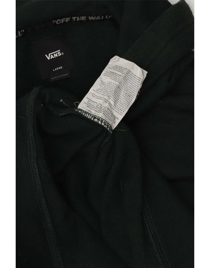 Vans Mens Hoodie Jumper Grande Algodão Verde