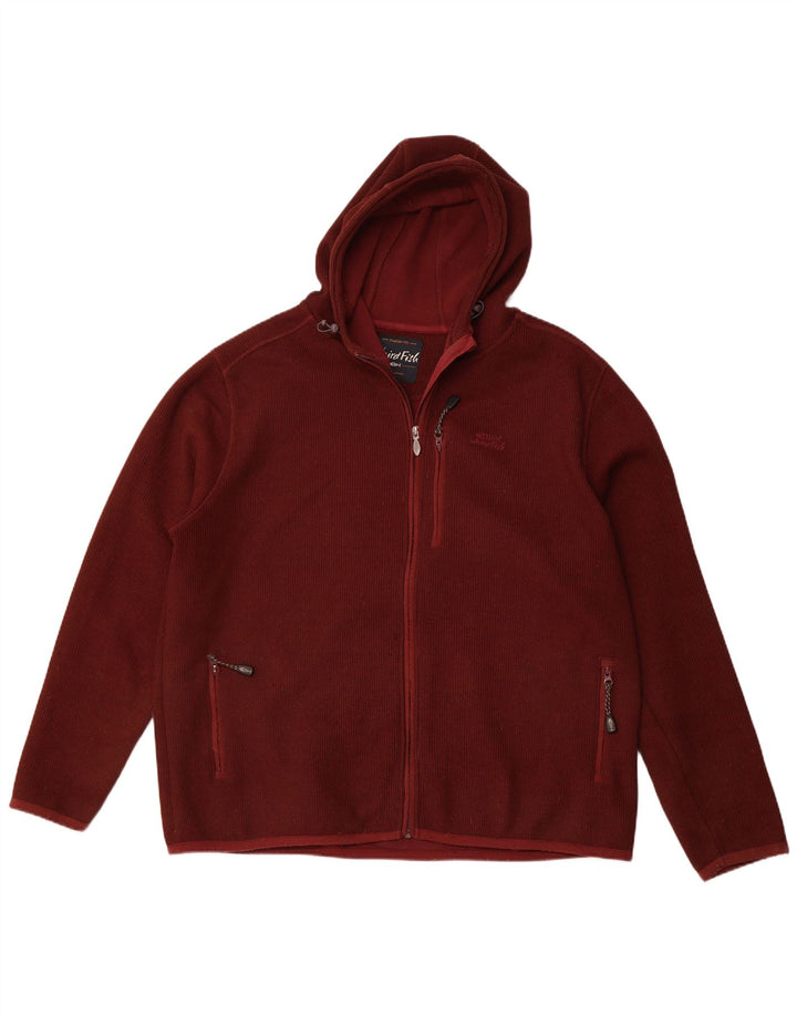 WEIRD FISH Suéter masculino com capuz e zíper 3XL poliéster marrom