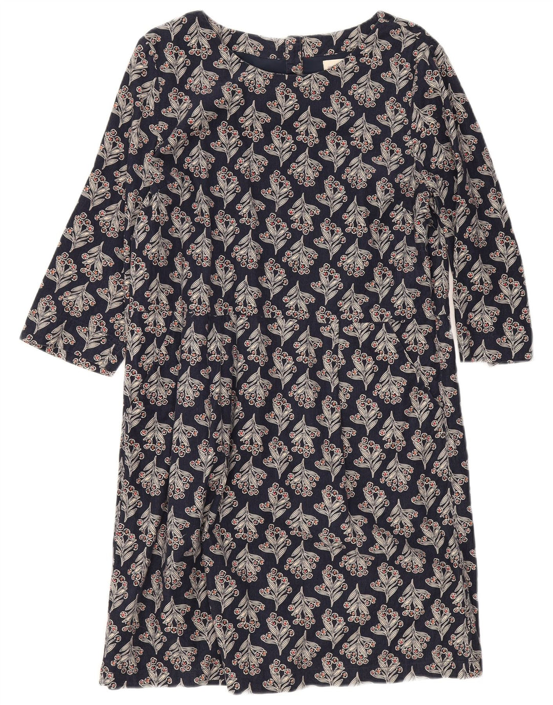 Vestido feminino Seasalt Cornwall UK 12 médio azul marinho floral