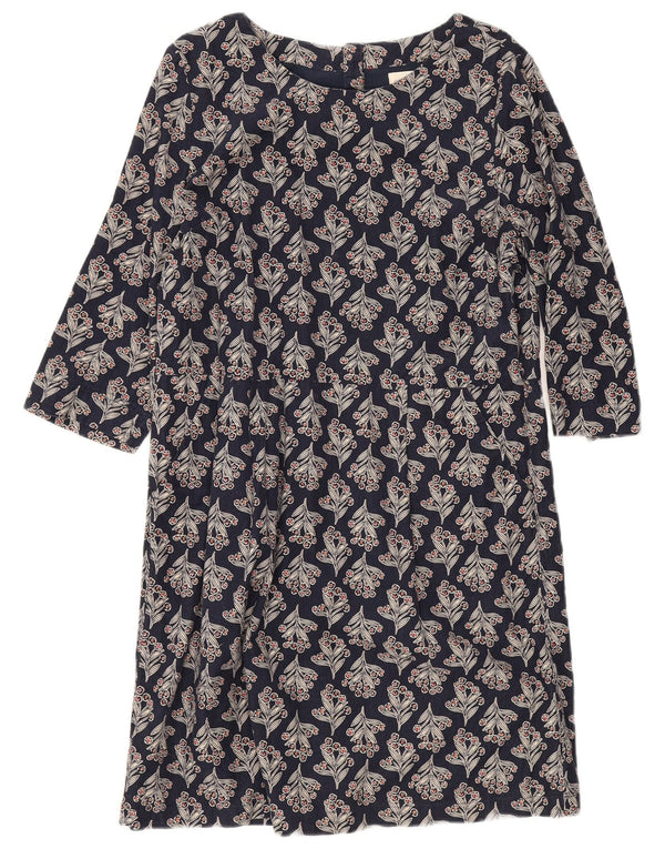Vestido feminino Seasalt Cornwall UK 12 médio azul marinho floral