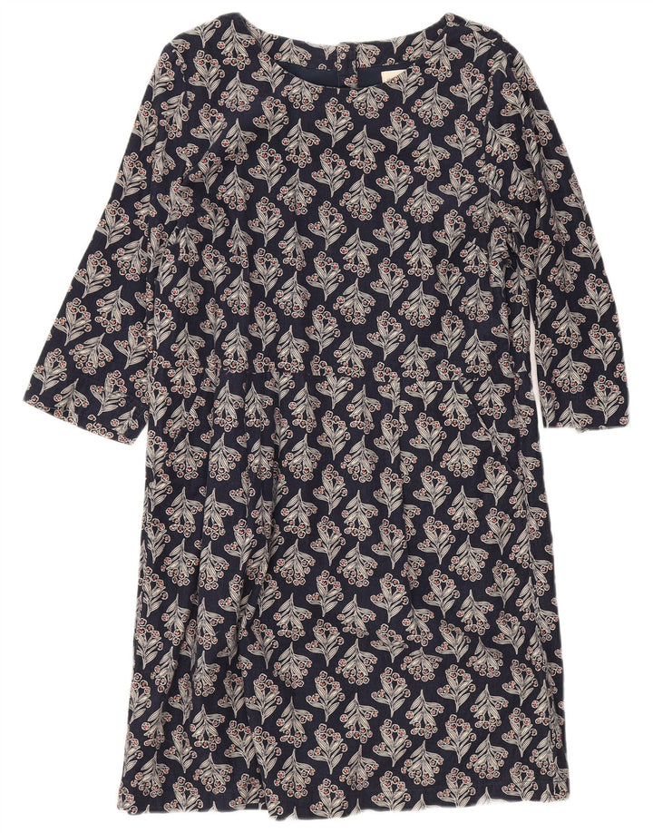 Vestido feminino Seasalt Cornwall UK 12 médio azul marinho floral