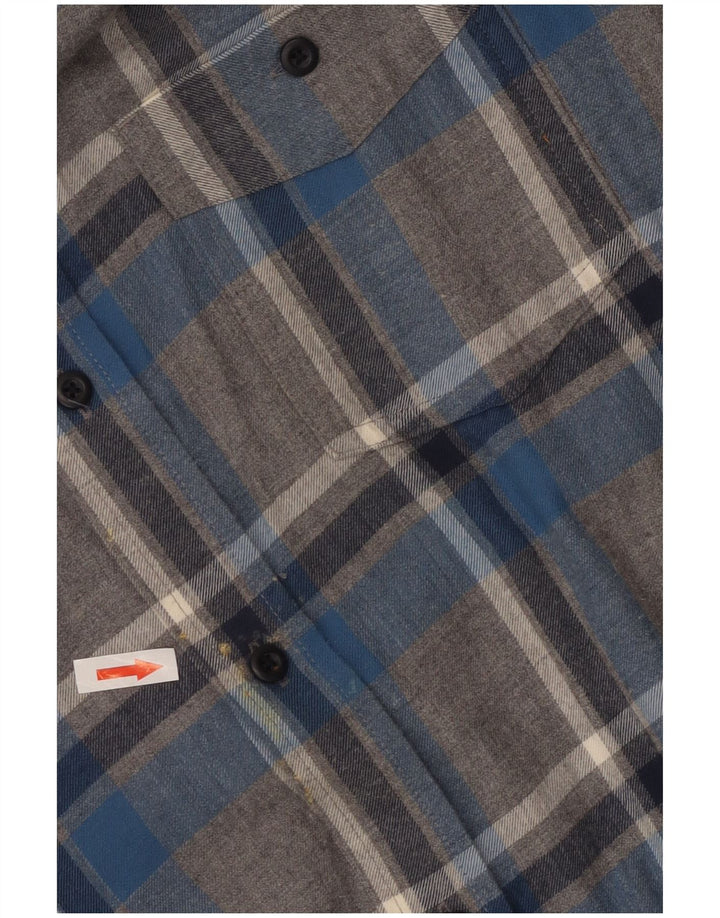 Camisa masculina de flanela L.L.Bean XL cinza xadrez algodão