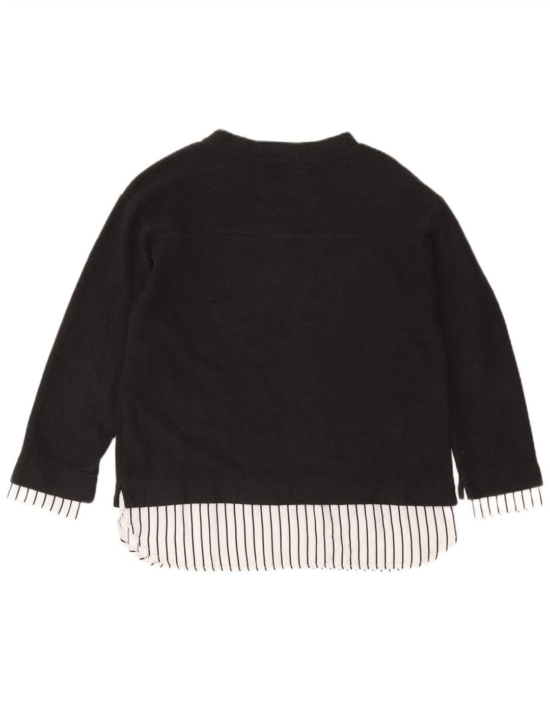 Zara Womens Oversized Graphic Top Manga Longa Reino Unido 10 Pequeno Poliéster Cinza