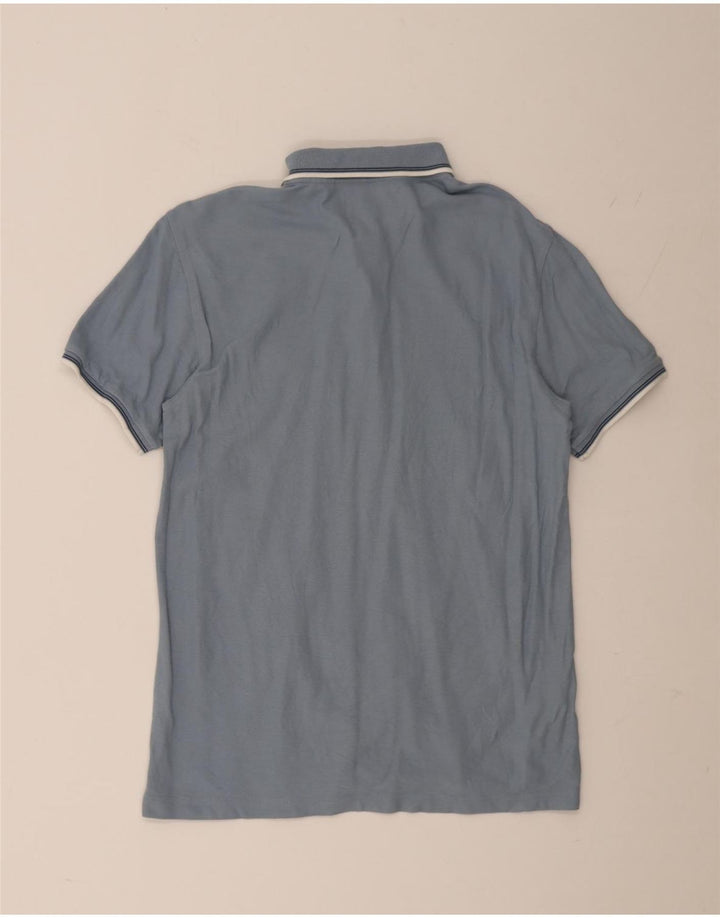 Camisa polo masculina PENGUIN de algodão azul médio