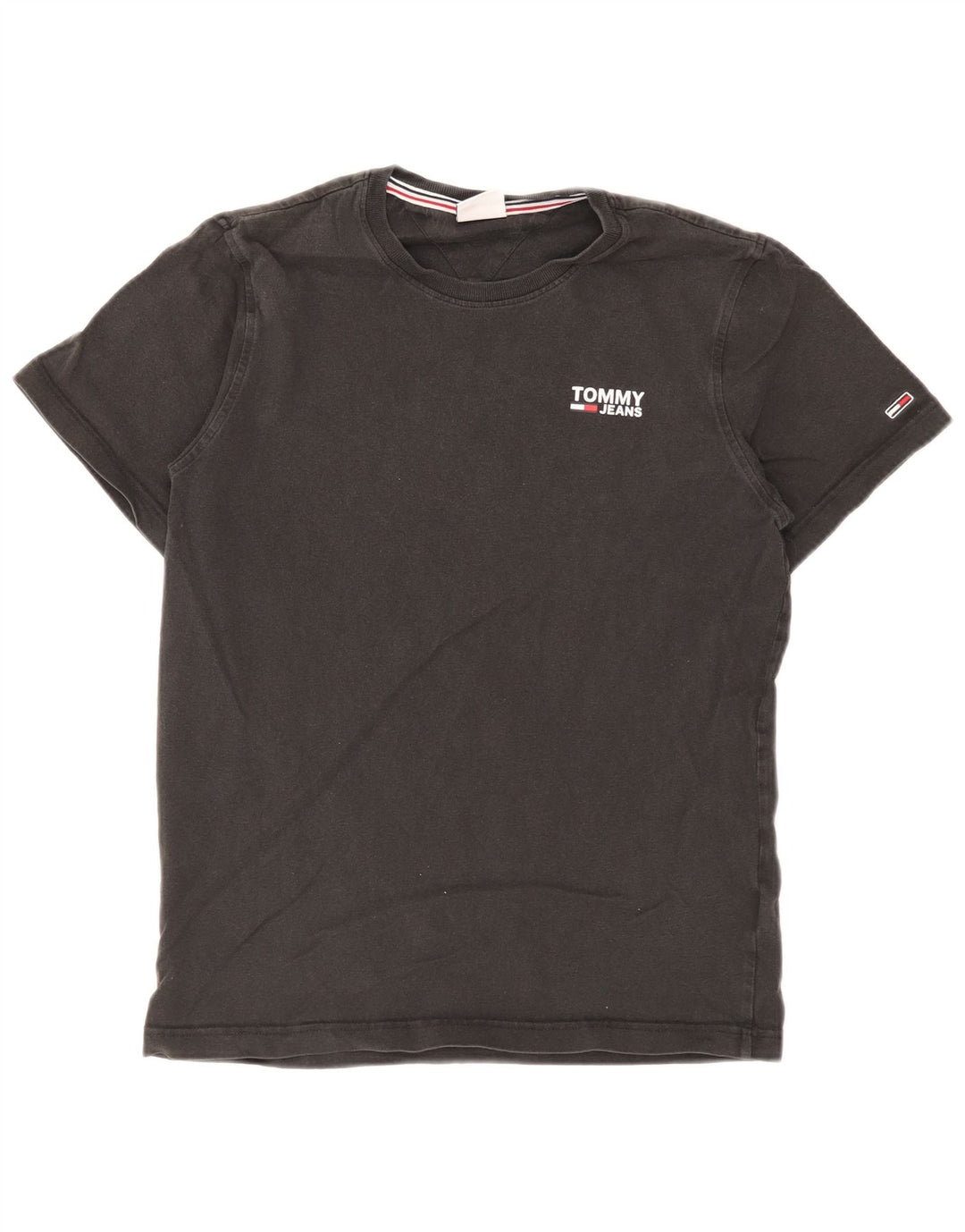 Camiseta masculina Tommy Hilfiger pequena preta