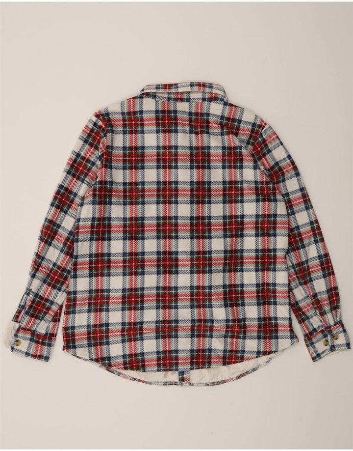 Camisa feminina de flanela LEE Riders Reino Unido 16 grande poliéster xadrez vermelho