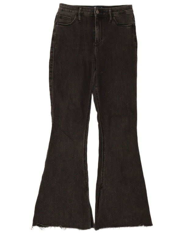 Calça jeans feminina cintura alta Hollister W27 L31 algodão preto