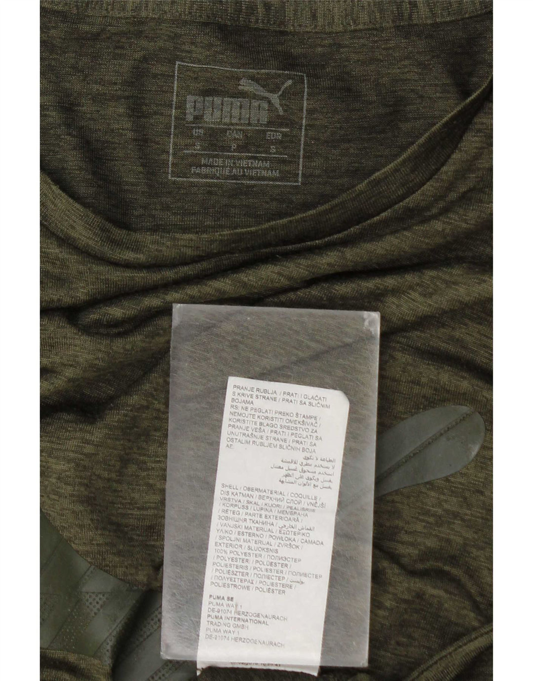Puma Mens Graphic T-Shirt Top Pequeno Poliéster Cáqui