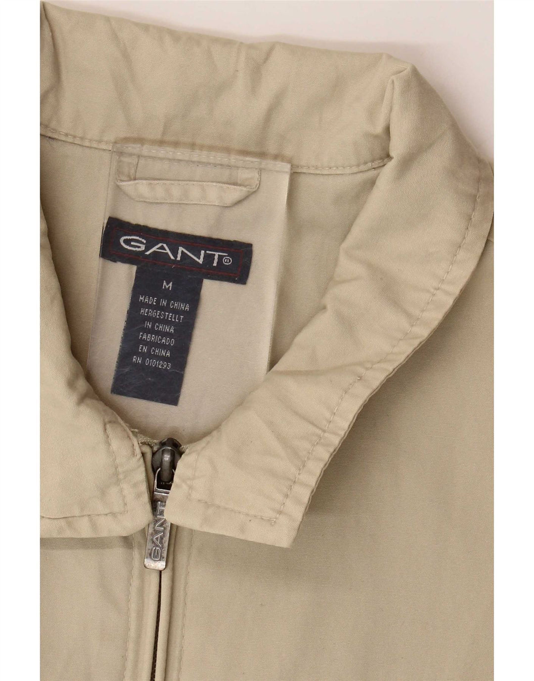 Jaqueta bomber masculina Gant UK 38 algodão bege médio
