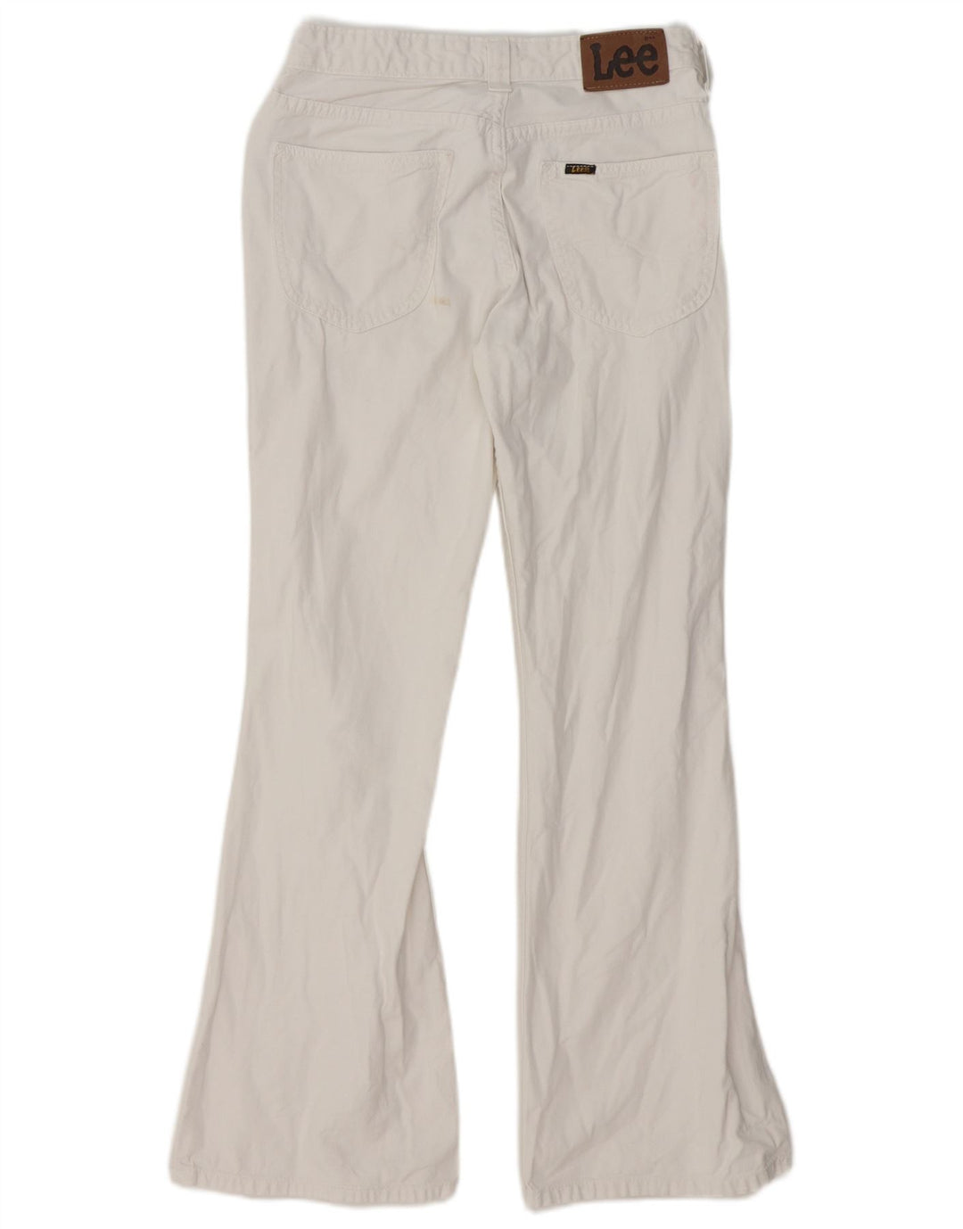 Lee Womens Flared Jeans EUA 12 Grande W31 L29 Algodão Branco