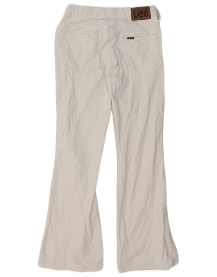Lee Womens Flared Jeans EUA 12 Grande W31 L29 Algodão Branco