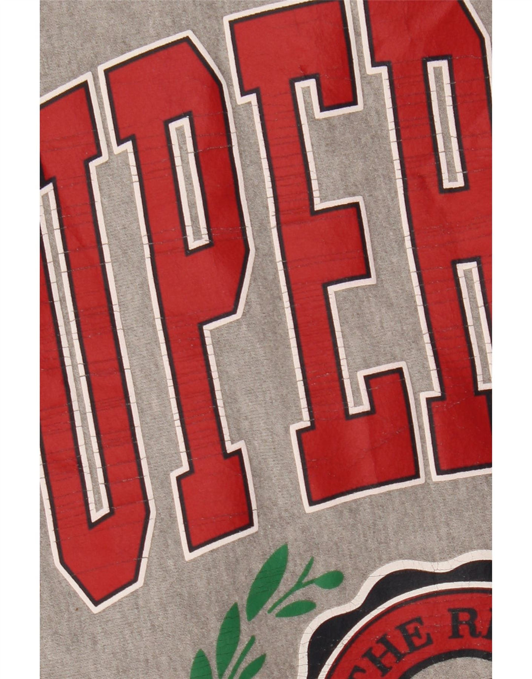 Suéter gráfico feminino SUPERDRY UK 8 pequeno bloco cinza colorido