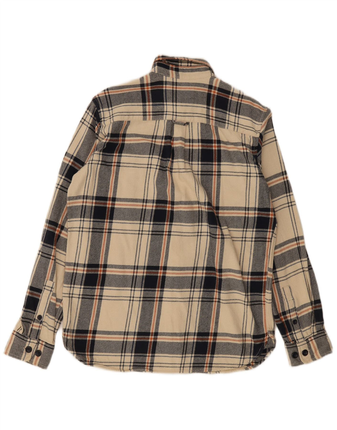 Camisa masculina de flanela Jack & Jones Regular Fit, pequena, bege, xadrez, algodão