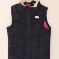 SUPERDRY Womens Padded Gilet UK 10 Small Navy Blue Cotton Vintage Superdry and Second-Hand Superdry from Messina Hembry 