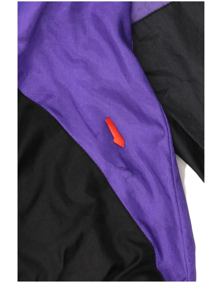 Jaqueta superior de agasalho masculino vintage grande colorblock roxo nylon