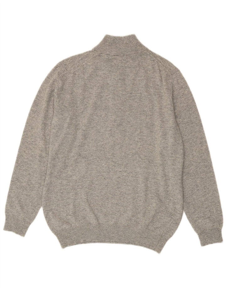 Suéter masculino MARLBORO CLASSICS com zíper e gola 2XL lã cinza