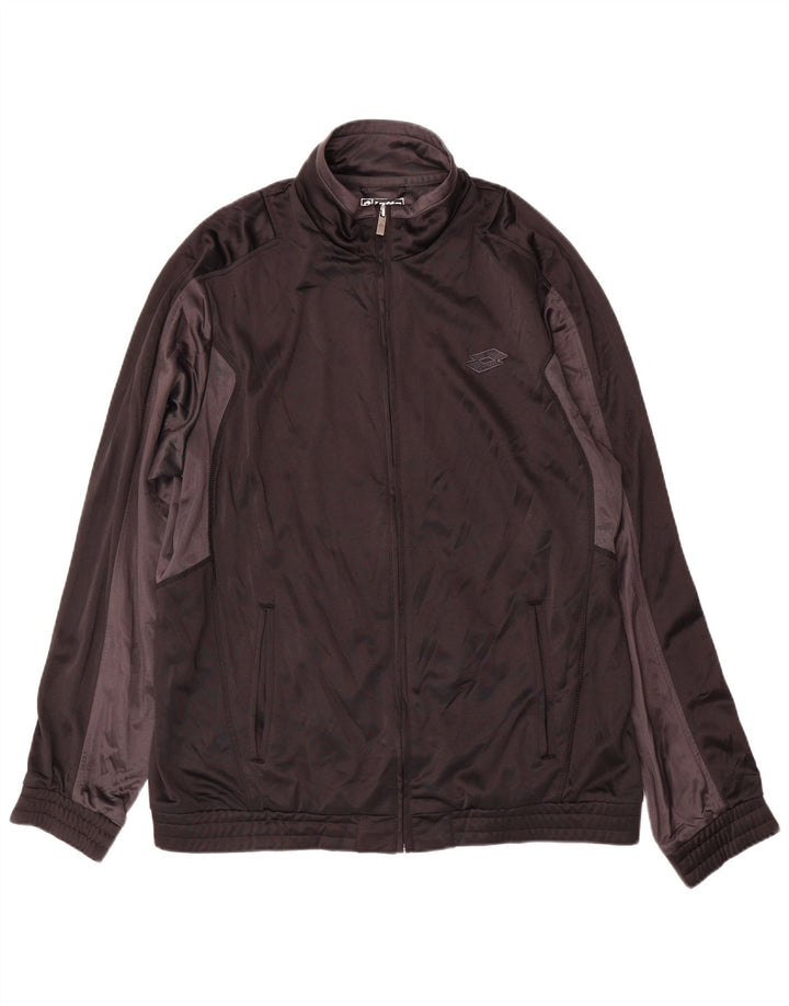 LOTTO Mens Treino Top Jaqueta 2XL Poliéster Colourblock Preto