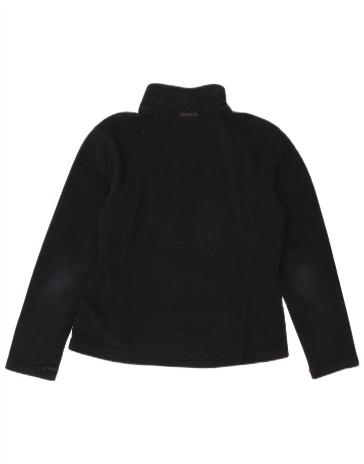 Jaqueta de lã feminina Jack Wolfskin Reino Unido 10 poliéster preto pequeno
