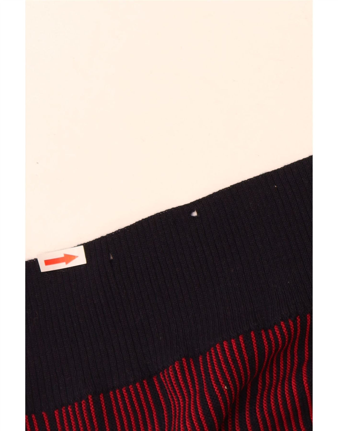 Suéter masculino vintage com decote em V IT 52 listrado vermelho grande
