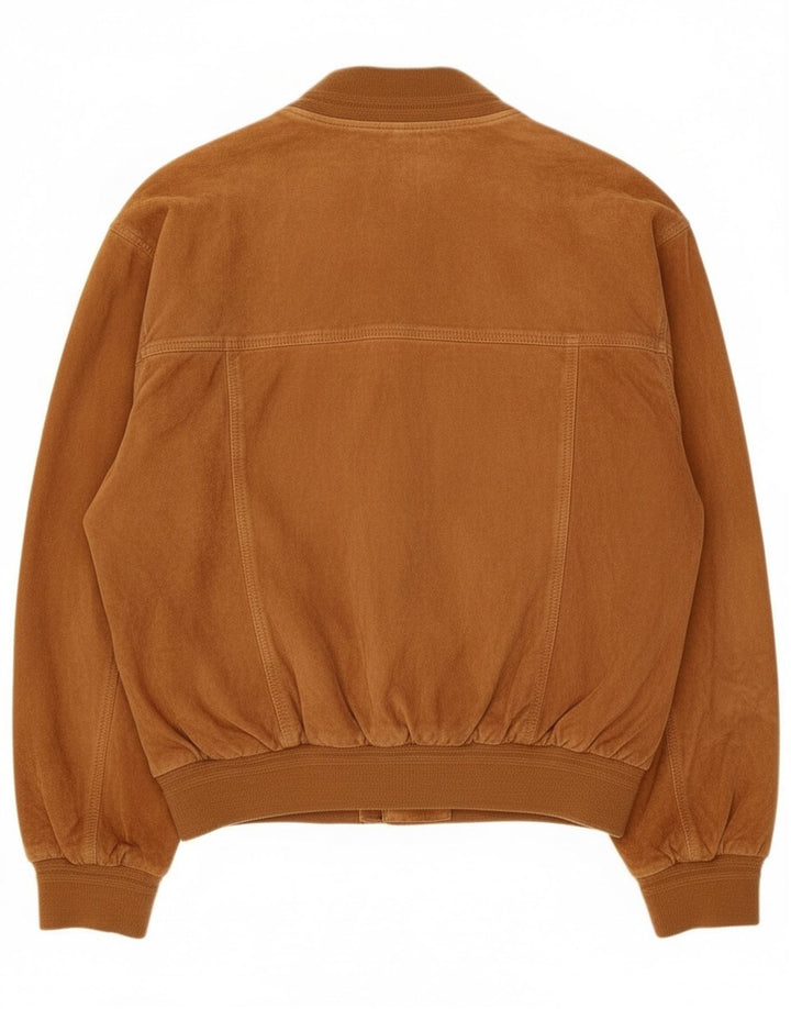Jaqueta masculina vintage de camurça IT 50 grande couro marrom