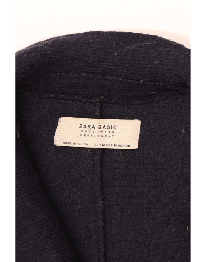 Sobretudo feminino Zara UK 14 Médio Azul marinho