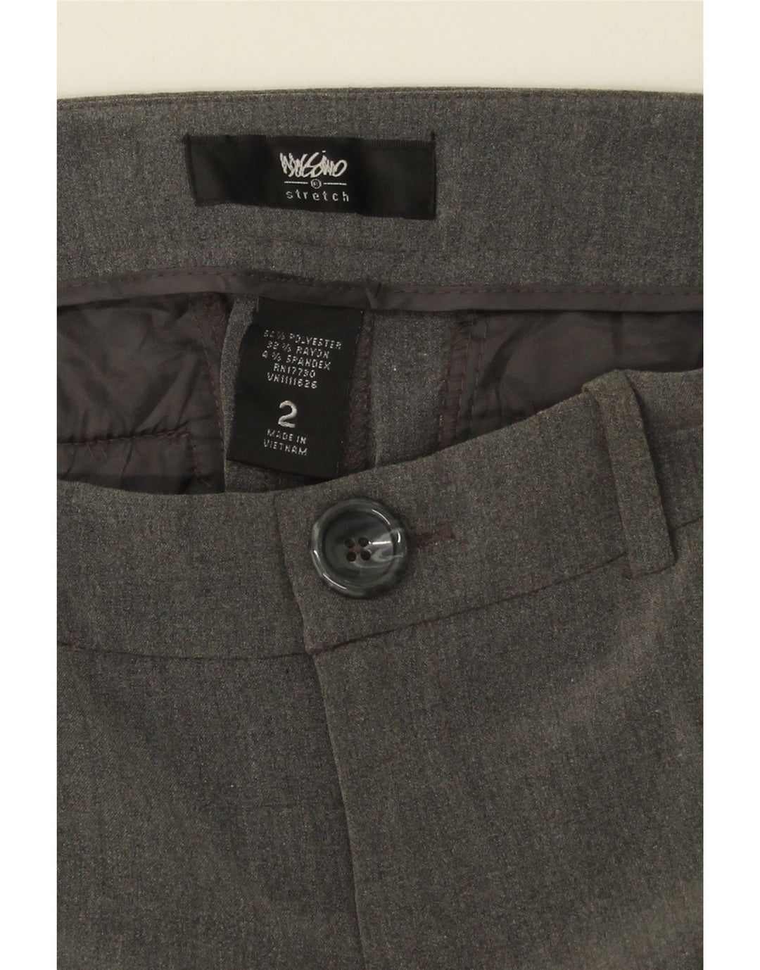 MOSSIMO Womens Stretch Bootcut Casual Trousers US 2 XS W30 L32 Grey Vintage Mossimo and Second-Hand Mossimo from Messina Hembry 